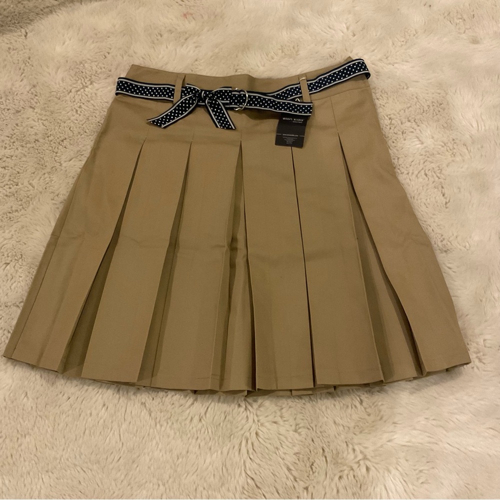Bow Tie Belt Lightweight Twill School Skirt Adjustable Waist Size 18